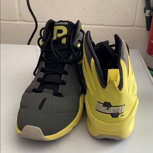 Reebok HexALite neon yellow and grey shoes